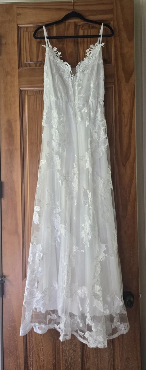 a line wedding dress ebay A-Line L Dresses for sale Strapless Floral Appliqué Dress Loomaby Elegant Light Blue Color:Pale Yellow