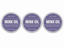  3Pack Mink Oil 4oz Water Repellent And Leather Conditioner