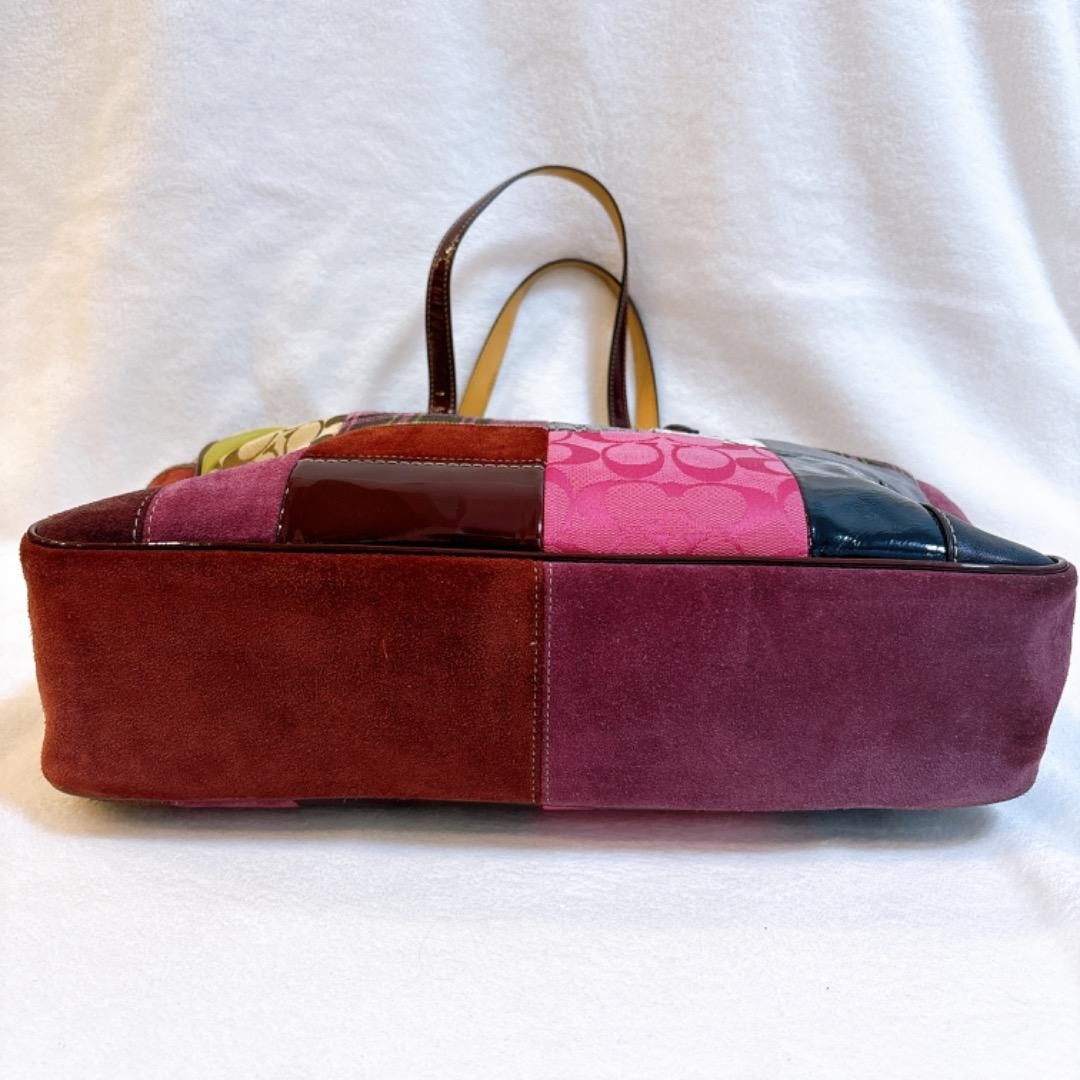 Beautiful Condition Rare COACH Patchwork Tote Bag… - image 11