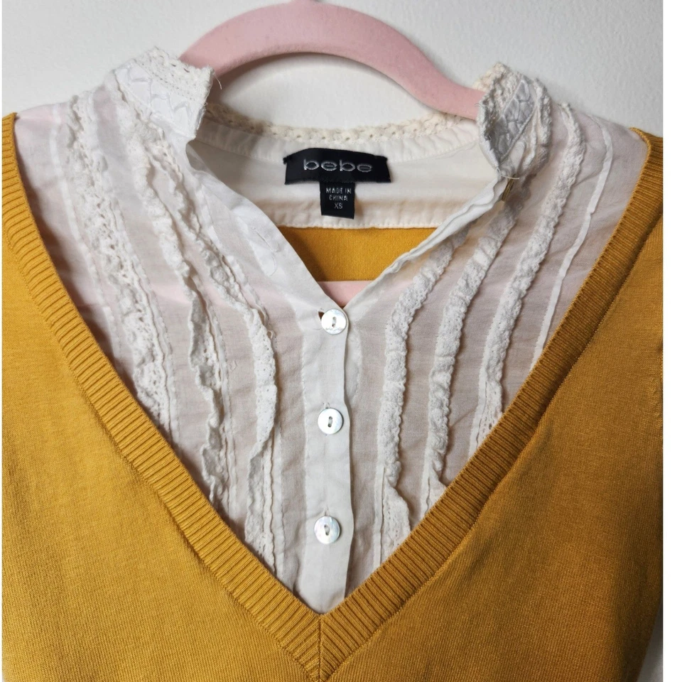 Blusa Chaleco Bebe Amarillo ASO Penny Big Bang Theory Yellow Y2K XS Foto 3 de 4