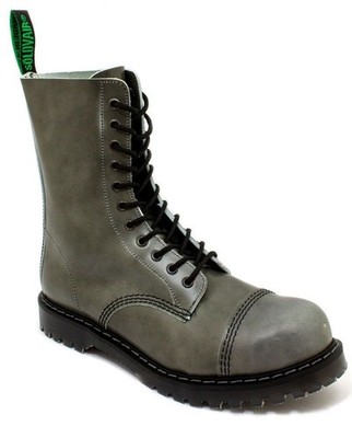 Solovair NPS Shoes Made in England 11 Loch  Grey Rub Off Steel Derby Boot