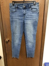 Maurices Medium Wash High-Rise Skinny Jeans 14W Reg