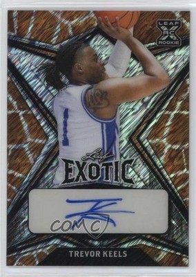 2022 Leaf Exotic Giraffe Diagonal Shimmer 2/3 Trevor Keels Rookie Auto RC 0u66