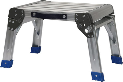 80773 Folding Aluminum Work Platform & Step Stool, Lightweight Portable Step wit