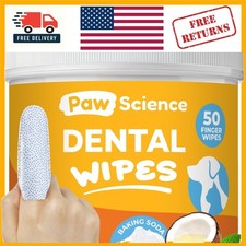 Effective Dog  Cat Teeth Cleaning Wipes - 50 Mint Flavor Dental Wipes