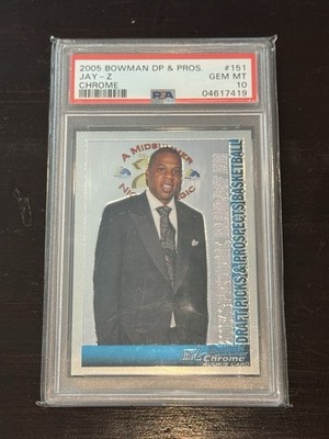 PSA 10 2005-06 Bowman Chrome Jay-Z Jay Z Rc Rookie Card #151 PSA 10 Rare