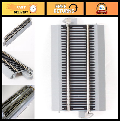 HO Scale Snap-Fit E-Z Track 9  Straight Track (4-Pack) - Nickel Silver Rail, Gra