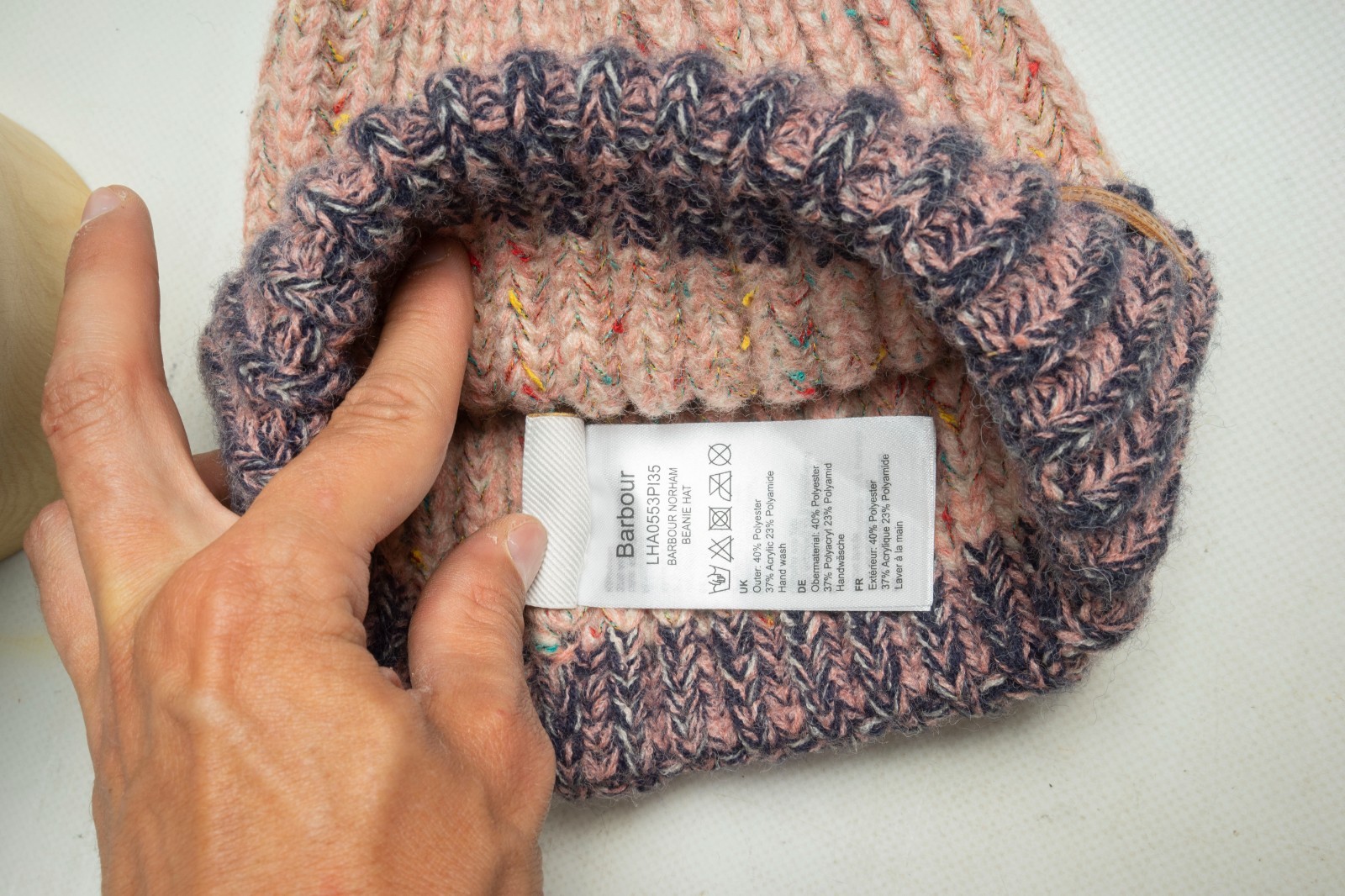 Barbour Norman Beanie Violet/Pink Women's Knit Hat Size M - L image 7