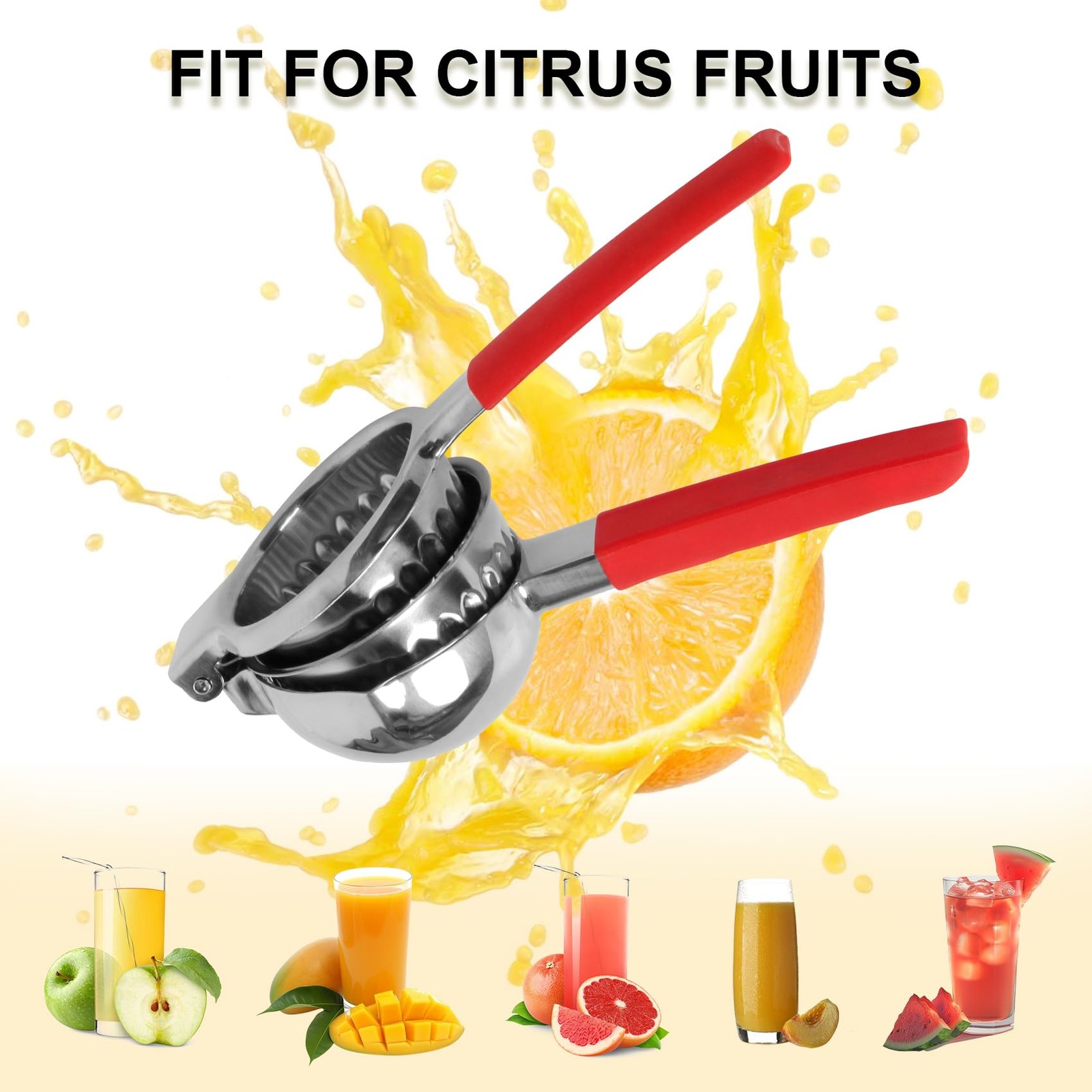 Lemon Squeezer Stainless Steel Heavy Duty Large Bowl Manual Citrus Press Juicer