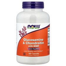 Now Foods Glucosamine Chondroitin with MSM 180 Capsules GMP Quality