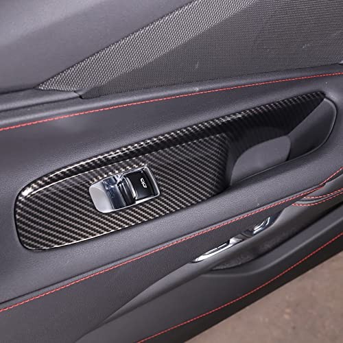 Window Lift Switch Cover Compatible with Chevrolet carbon fiber pattern - Picture 5 of 8