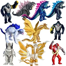 Set of 10 Godzilla x Kong: The New Empire, Dinosaur Dragon Toys Action Figure...