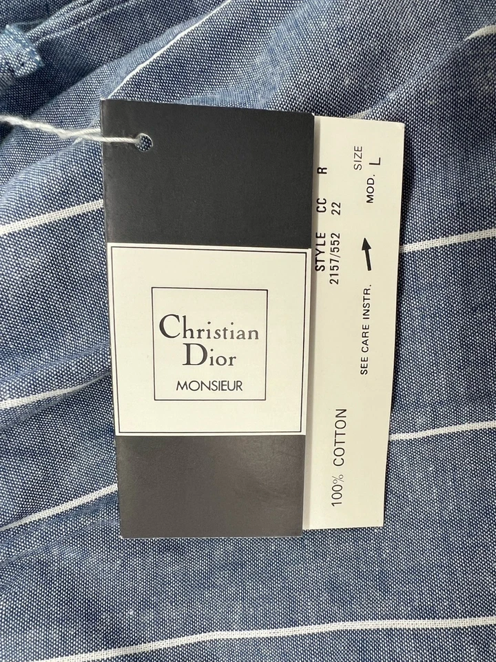 Pantalones Cortos Christian Dior 100% Algodón Azul Blanco Rayas PJ Talla Grande Nuevos con Etiquetas DE COLECCIÓN Foto 4 de 4