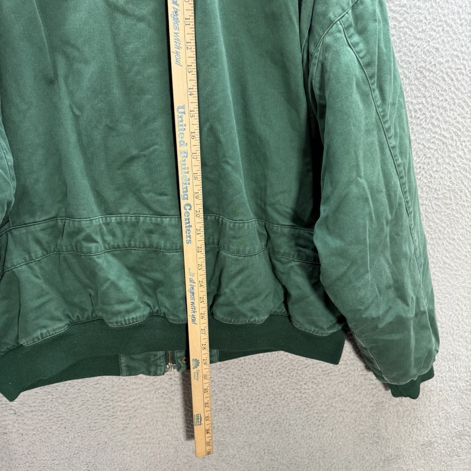 Chaqueta Cabelas Vintage Adulto 2XL XXL Verde Marrón Cuero Ropa de Trabajo Tareas Granero Y2K Foto 4 de 4