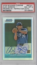 2006 Bowman Chrome Prospects Refractor 490/500 Alex Gordon Rookie Auto RC 1l7
