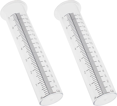 #ad 2 Pcs Rain Gauge Replacement Tube 7quot; Water Gauge for Rain Plastic Rainfall Meter $22.99