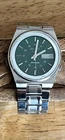 Vintage Seiko 5 Mens Automatic Day Date green date function off, watch works