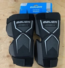 Bauer GSX Hockey Goalie Knee Guards | SR JR YTH Thigh Goal Pad Strap Reactor