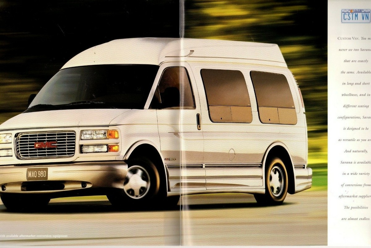 1997 GMC SAVANA Van Brochure / Catalog with Color Charts: SL,SLE