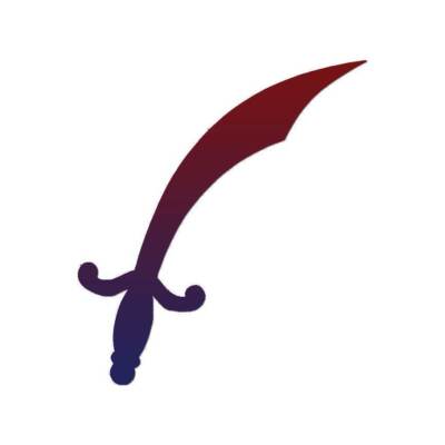 Scimitar Cutlass Sword - Decal Sticker - Multiple Patterns & Sizes - ebn3076