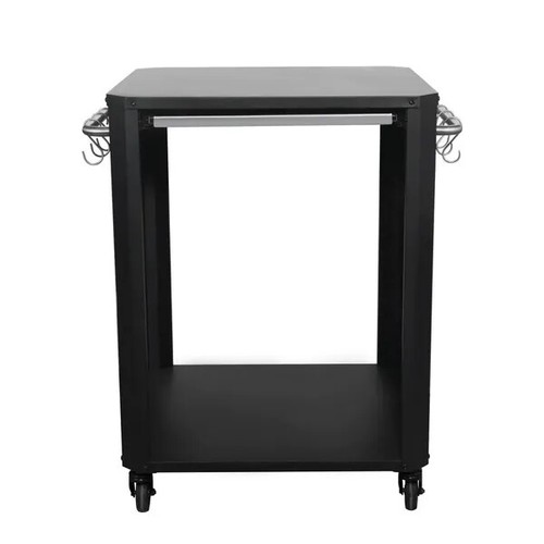 Cozze Serviertisch Servierwagen Edelstahl Schwarz 60 × 83,5 × 60 cm