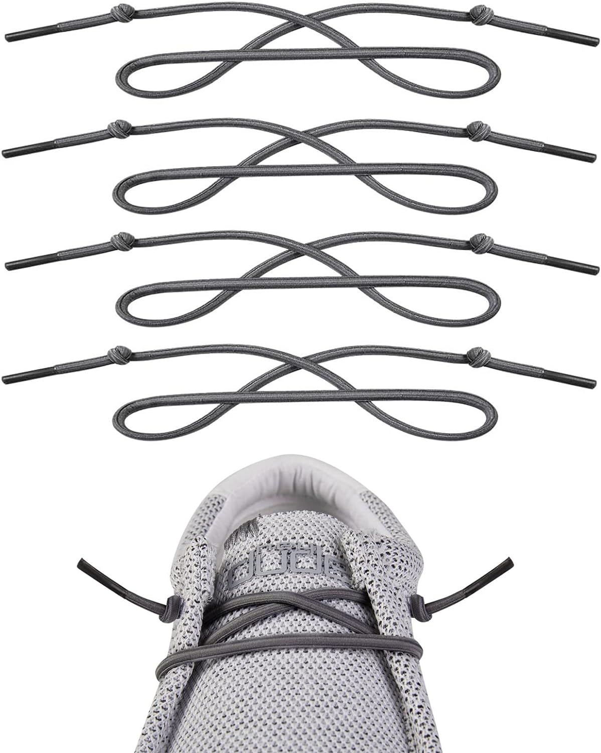 2 Pairs Elastic Shoes Laces for Hey Dude shoes No Tie Stretch Shoe