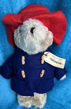 Eden Toys 1981 Paddington Bear Plush Navy Blue Jacket Red Hat Vintage 14 ..6