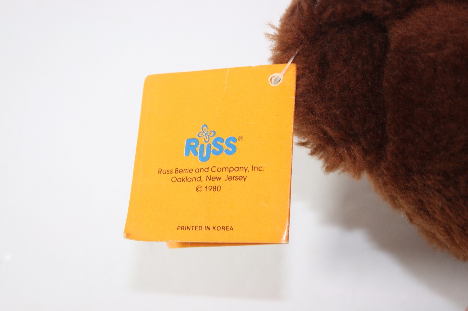 VINTAGE 1981 TEDDY BEAR 14" Russ Hang Tag intact Plush Stuffed Animal ...