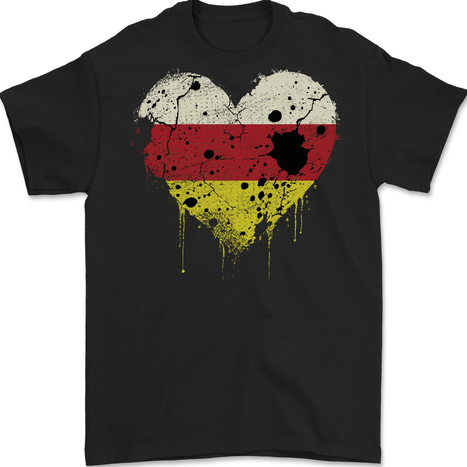 Love Flag North Ossetia Football Mens T-Shirt 100% Cotton