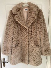 Gorgeous M&co Oyster Pink Faux Fur Coat Size 14