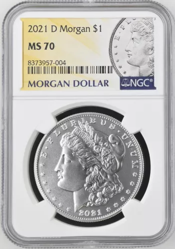 2021 D Morgan Silver Dollar $1 NGC MS70 8373957-004