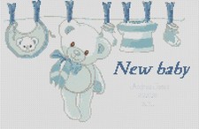 Birth Sampler It's a Boy Counted Cross Stitch Chart No. 5-106 