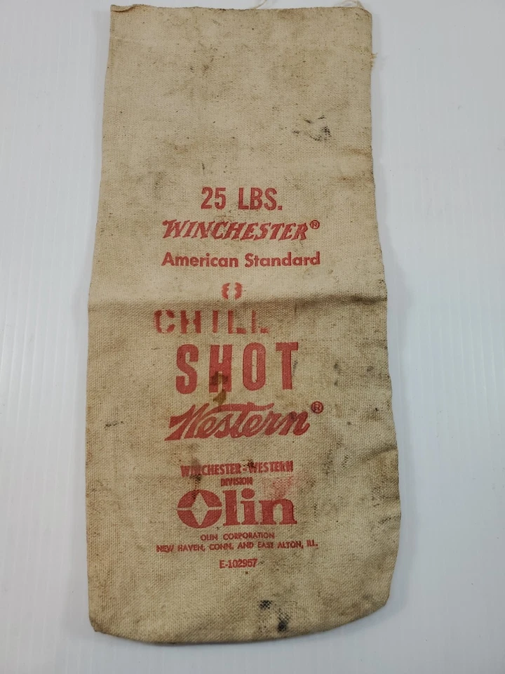 Bolsa de munição vintage Winchester Olin 8 Chill Shot lona - Imagem 3 de 4