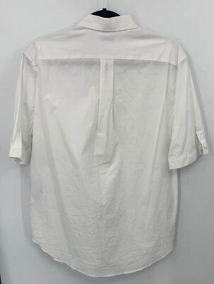 Alexander Mcqueen Mens White Short Sleeve Button Down Shirt sz 17