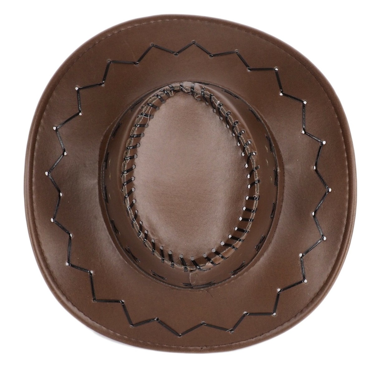 FEDORA PANAMA WESTERN COWBOY UPTURN WIDE BRIM FAUX LEATHER HAT | eBay