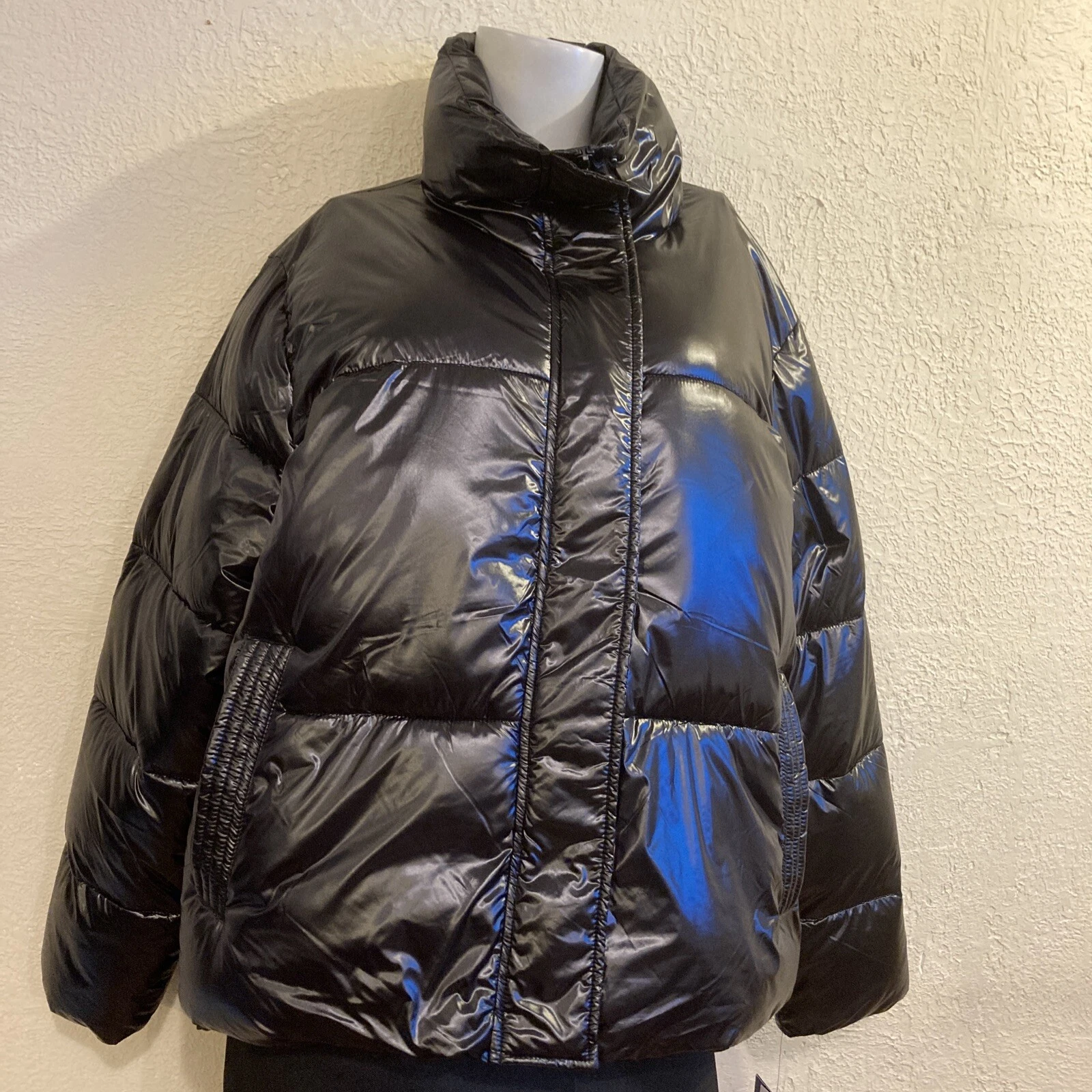 Rachel Womens Puffer Jacket Size XL Extra Large Black 100% Nylon NEW