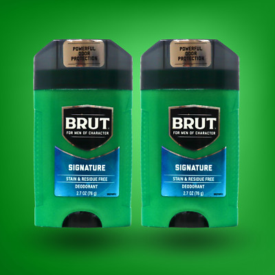 Brut Signature Scent Deodorant 48H Protection 2.7 fl oz / 76g (Pack of 2)