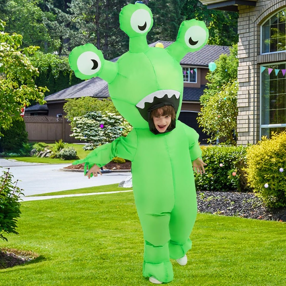 Halloween Inflatable Alien Costume Kids Cosplay Costumes Funny Ride on
