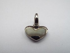 NEW Fossil Heart Stainless Steel Charm in silver and white colour