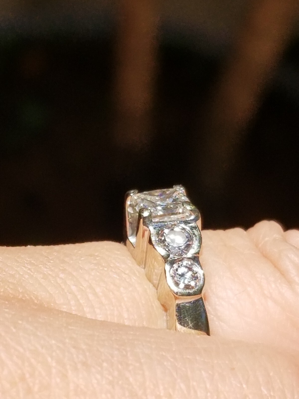 Quality Crafted Princess Solitaire Round Accent D… - image 12