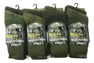 6 Pairs Mens Army Military Socks Thermal Hiking Boots Combat warm UK 6-11