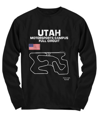 Track Outline Utah Motorsports Circuit - Long Sleeve Tee