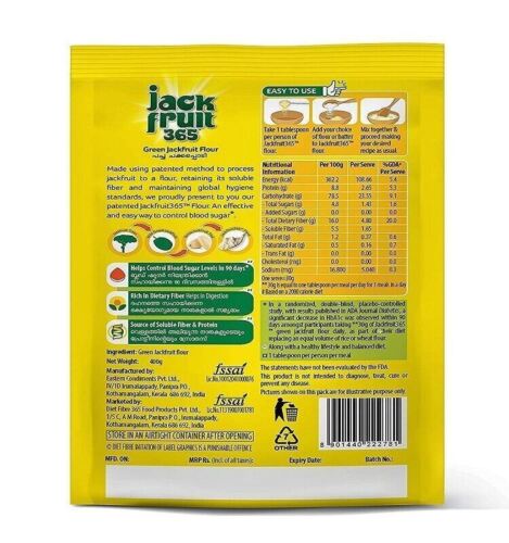 Jackfruit365 Green Jackfruit Flour - 400g - Picture 2 of 5