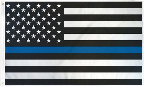 Thin Blue Line 2x3ft Poly - Thin Line Flags in Support of Police Department - 第 1/3 張圖片