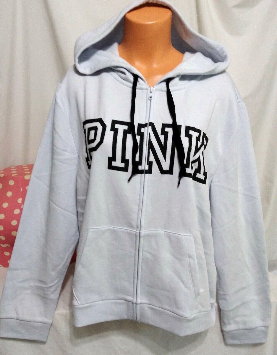 SECRET パーカー XL Victorias Secret PINK Graphic Full Zip Super SOFT Hoodie NWT
