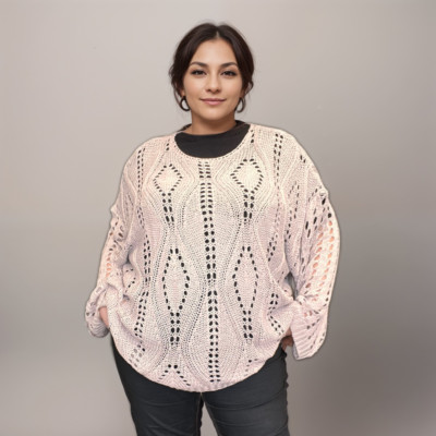 ROCKTHOSECURVES DAMEN GEHÄKELT STRICK LOCKER SITZEND TOP
