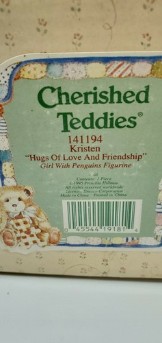 Cherished Teddies 1995 KRISTEN Hugs Of Love & Friendship Figurine 141194 - Picture 4 of 12