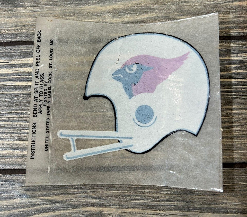 Vintage Cardinals Football Decal Sticker Apply to Glass 3" eBay