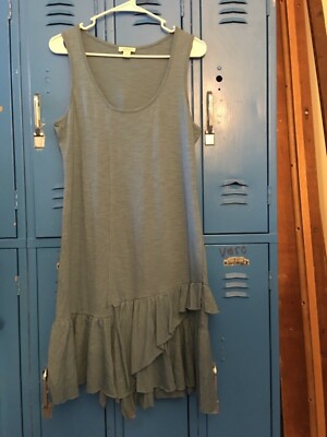 Sundance Cotton Slate Blue (Bluer than Shown)  Sleeveless Dress Size Small