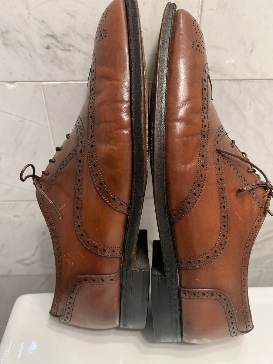 Florsheim Imperial 93355 Walnut Leather Vintage Balmoral Wingtips Size 10.5 EEE USA-made FLORSHEIM Imperial 93355 Walnut Leather Balmoral  main image 2